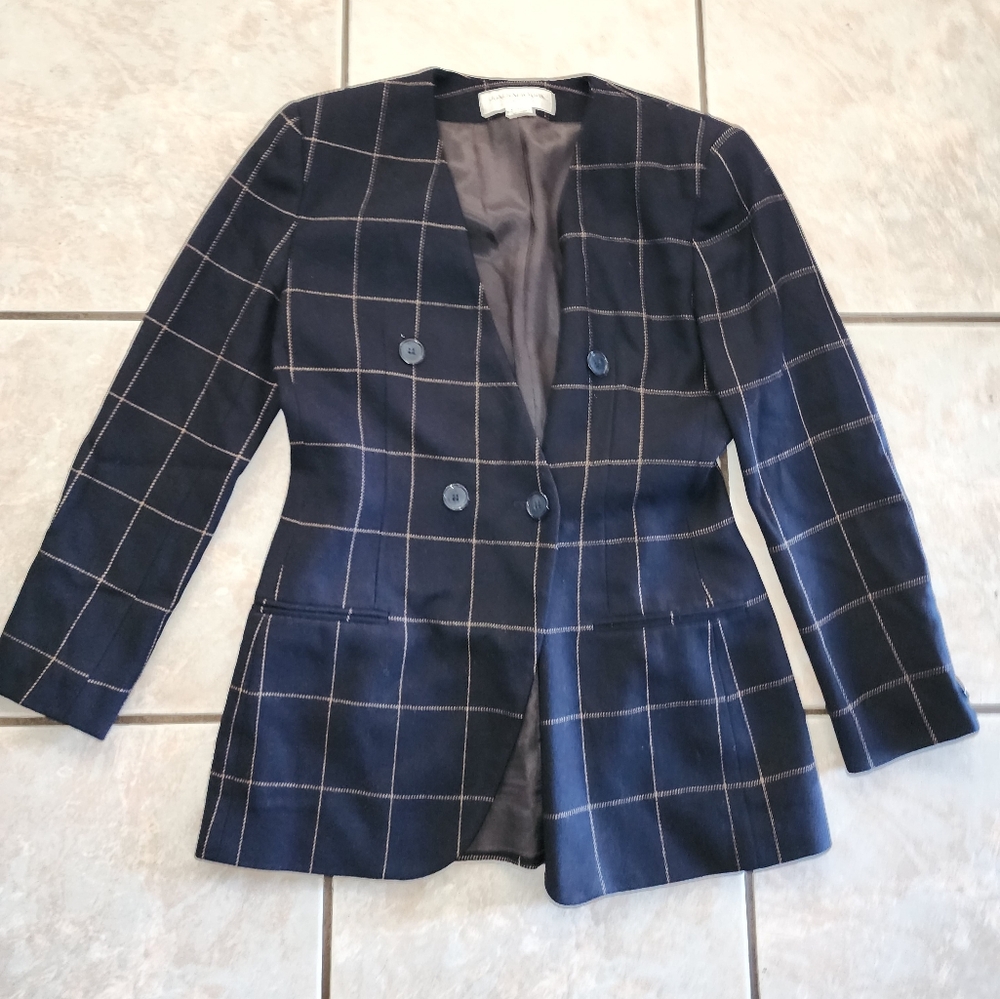 Jones New York Blue Blazer Classic Tailored Design